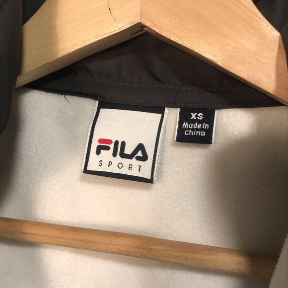 Fila White Fleece Synchilla Jacket XS - Picture 5 of 8